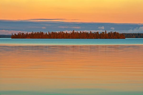 Canada-Ontario Perrault Lake at sunset